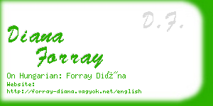 diana forray business card